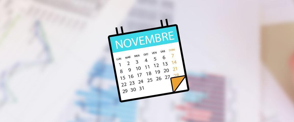 Scadenze fiscali - Novembre - Cogede - Consulenza