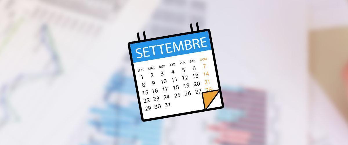 Settembre - Scadenze Fiscali - Calendario - Cogede - Contabilità - Consulenza - Paghe